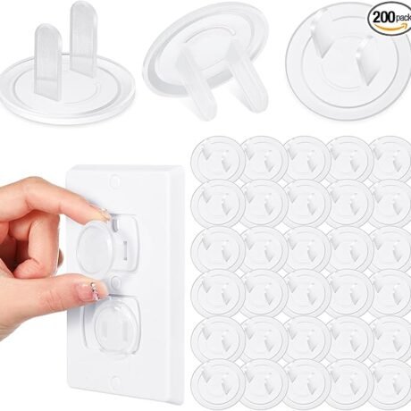Thyle 200 Pcs Outlet Covers Bulk Child Baby Proofing Plug Covers for Electrical Outlets Easy Install Socket Sturdy Safe Secure Baby Proofing Kit for Home Office Bulk